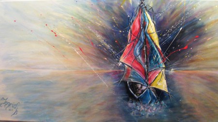 "Auf der anderen Seite" 100 x 50 cm  